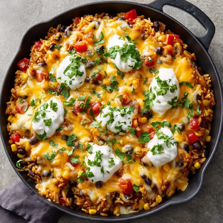 One-Pot Taco Rice Skillet Recipe