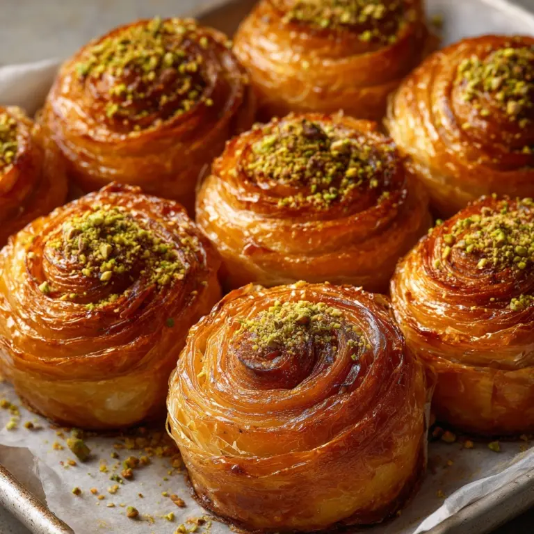 Pistachio Honey Baklava Rolls Recipe