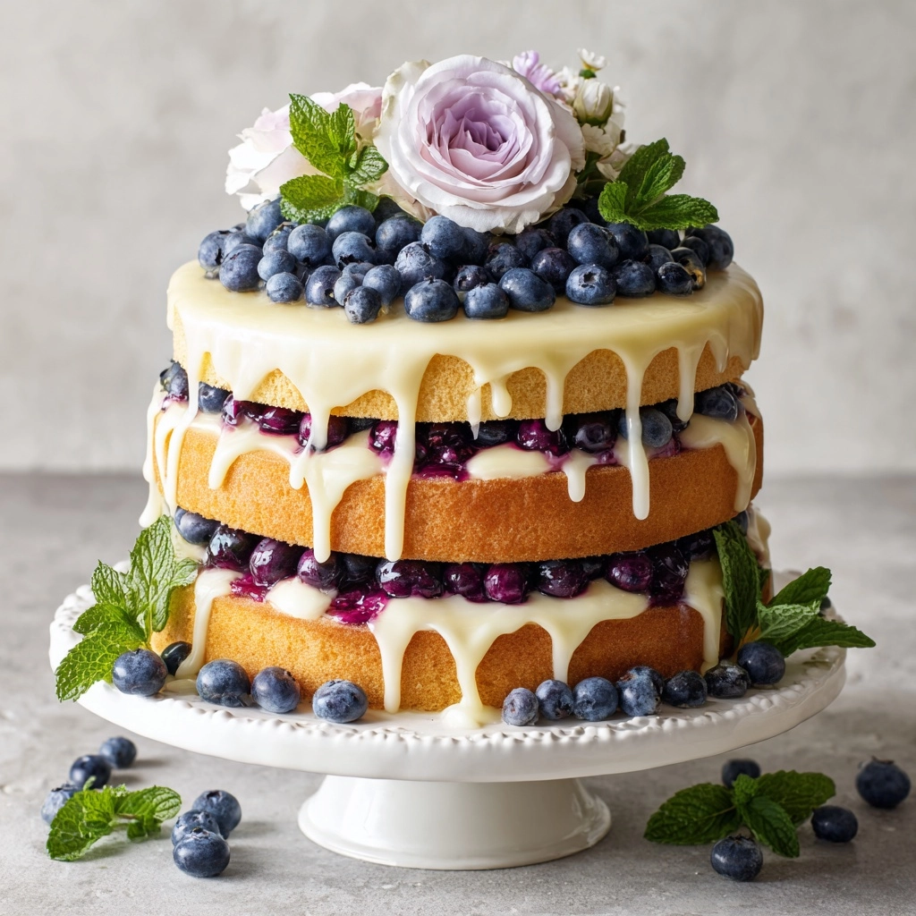 Dreamy Blueberry Shortcake Cake Recipe - Recipe Image