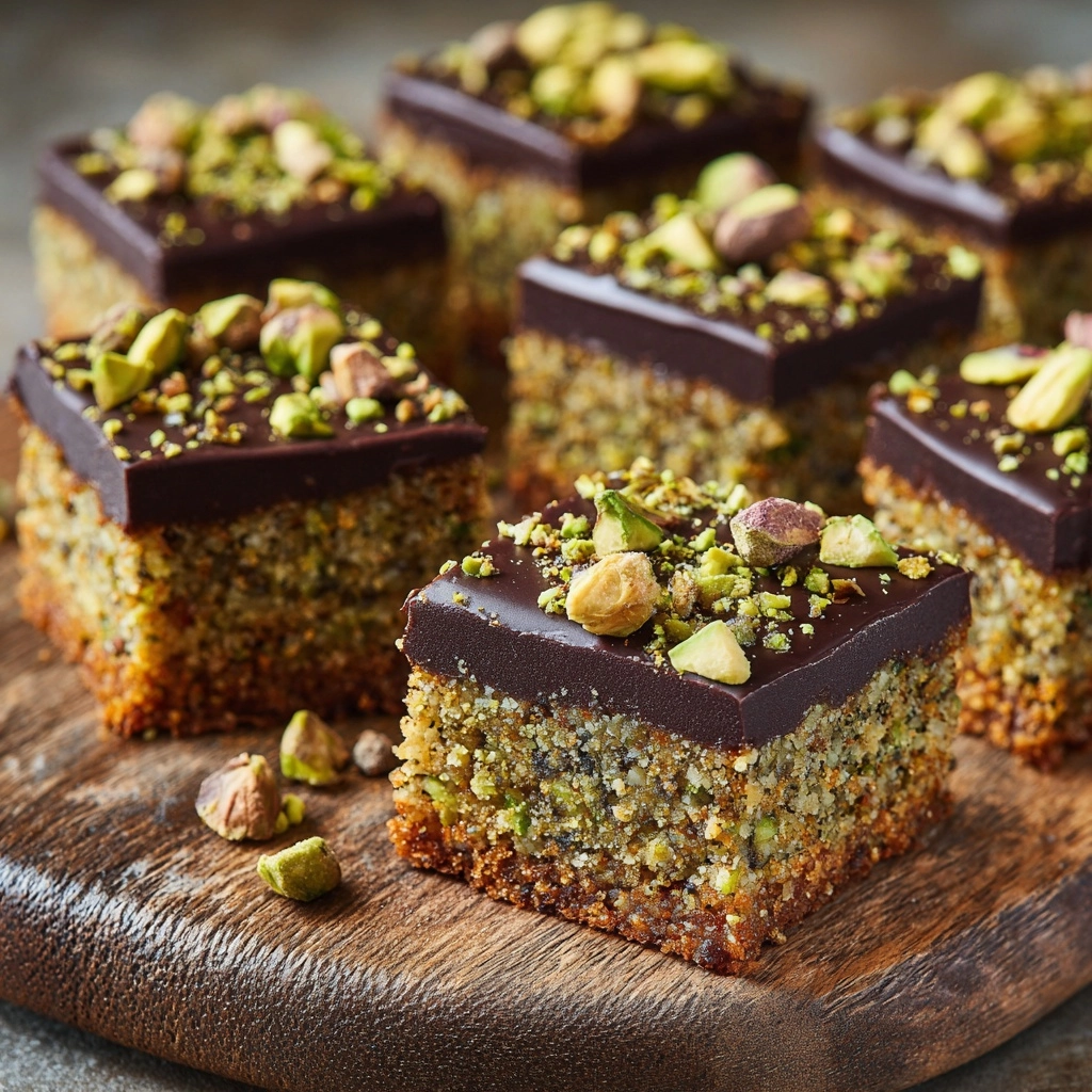 Chocolate and Pistachio Bars Recipe