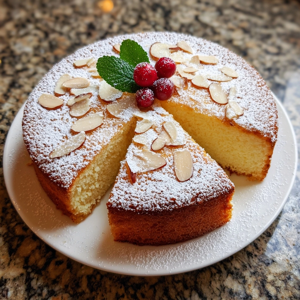 Italian Almond Ricotta Cake Recipe - Recipe Image