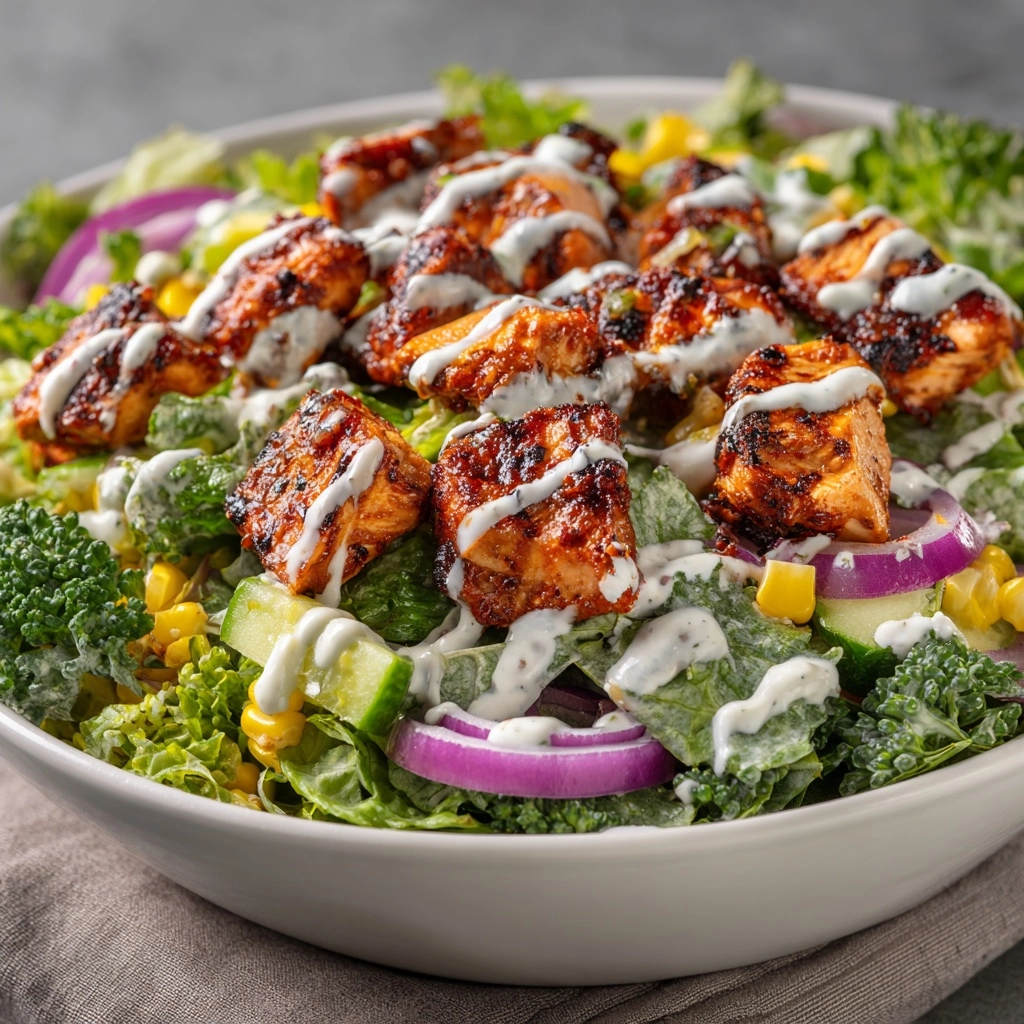 BBQ Chicken Skewer Salad: An Incredible Ultimate Meal Recipe - Recipe Image