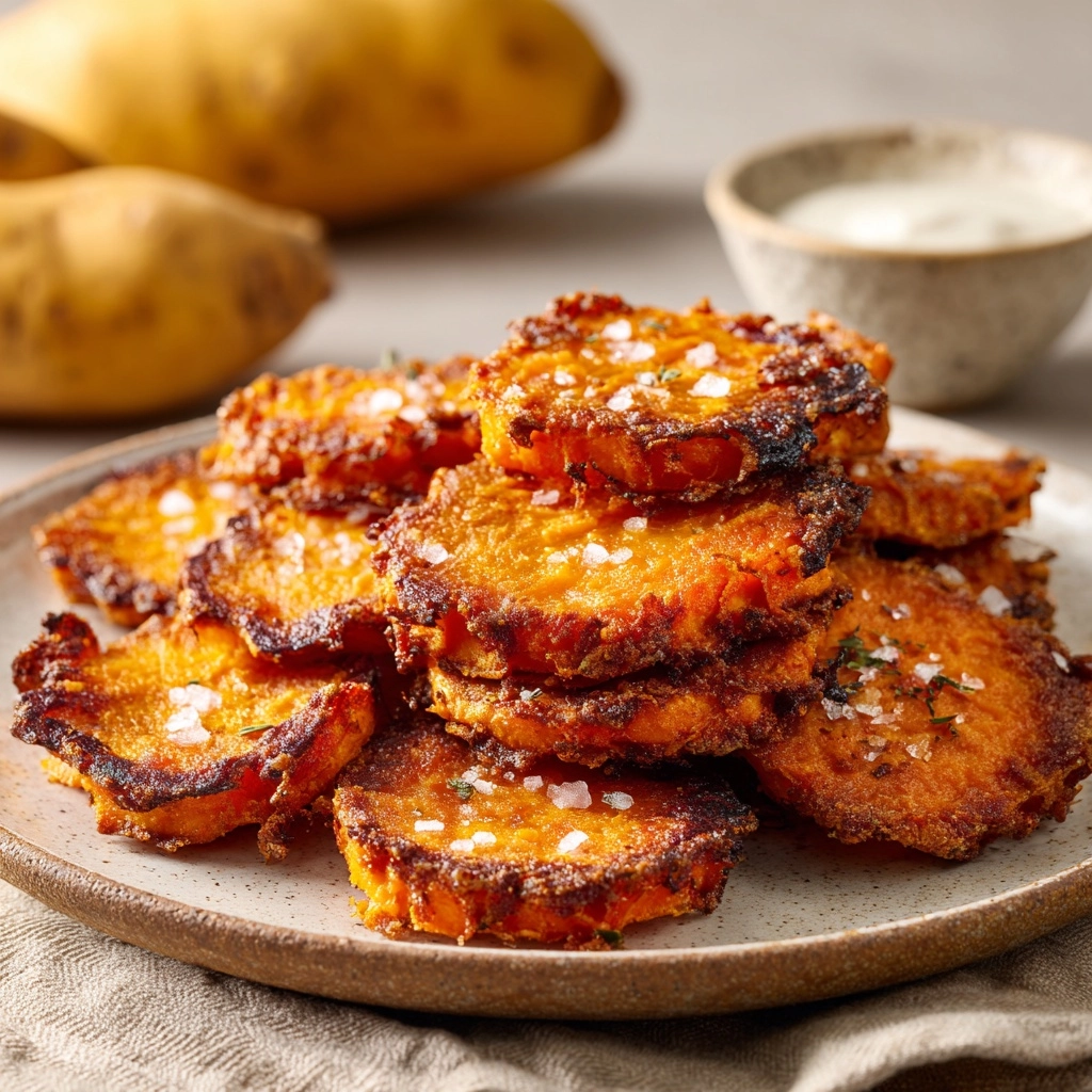 Crispy Smashed Sweet Potatoes Recipe - Recipe Image