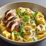 Asiago Tortellini Alfredo with Grilled Chicken Recipe