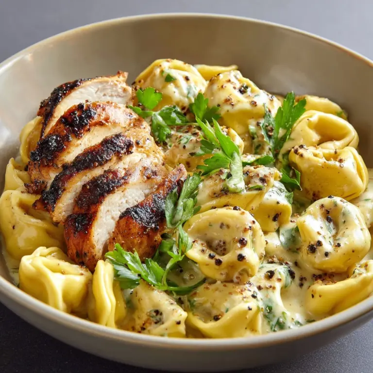 Asiago Tortellini Alfredo with Grilled Chicken Recipe