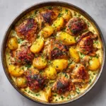 Herb Roasted Chicken in Creamy Garlic Herb Sauce Recipe