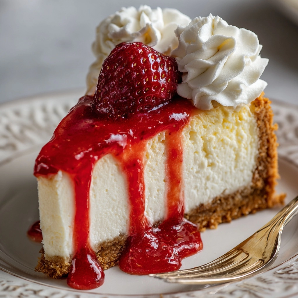 Strawberry Swirl Cheesecake Recipe - Recipe Image