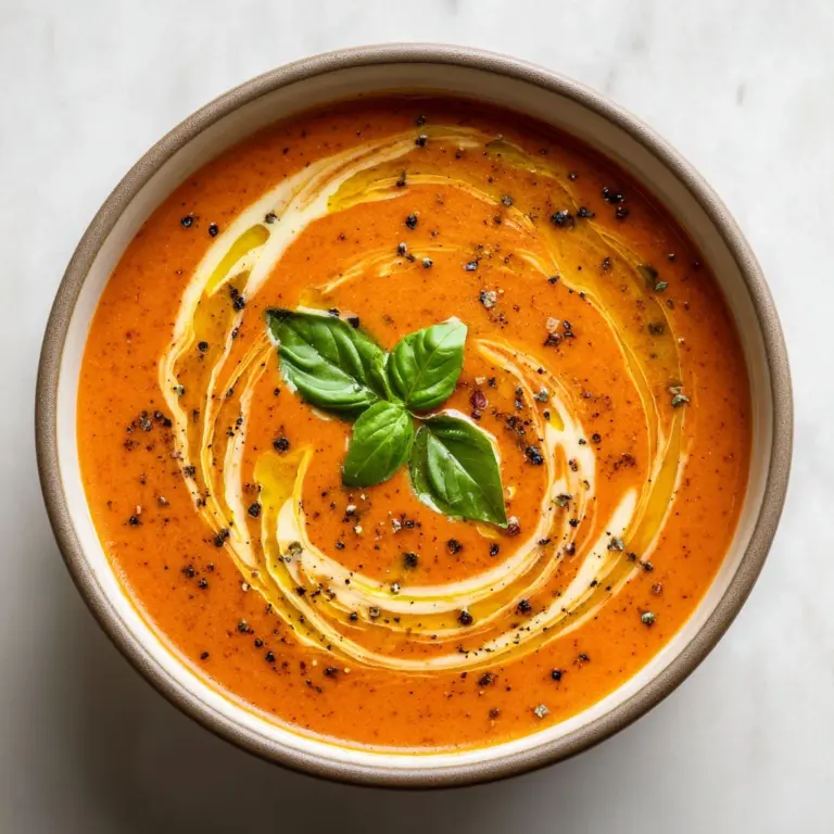 Tomato Basil Parmesan Soup Recipe