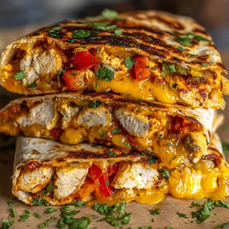 Tasty Cheesy Chicken Wraps Recipe