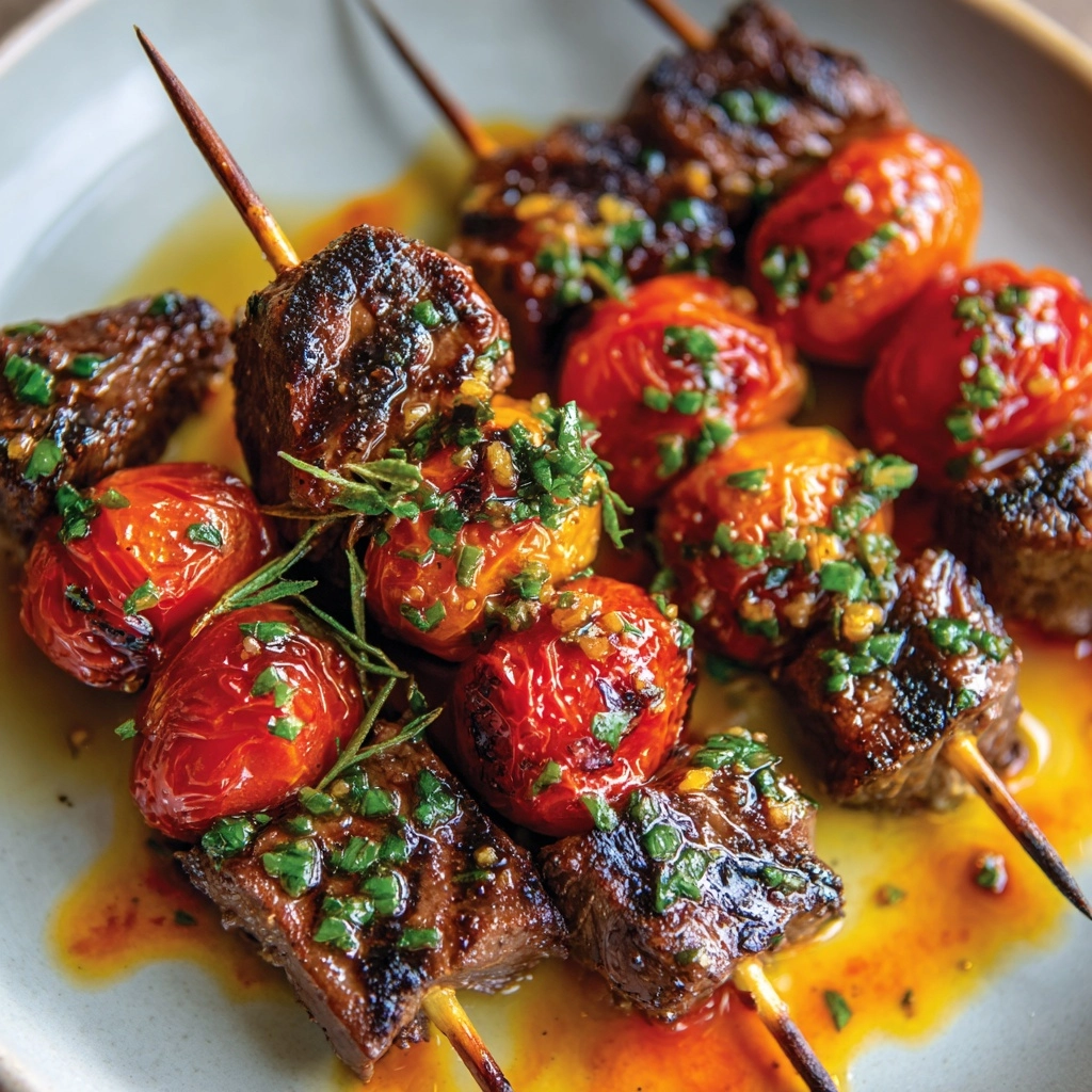 Pizza Steak Skewers Recipe - Recipe Image