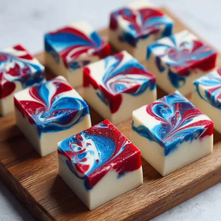 4th of July White Chocolate Fudge Recipe