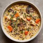Creamy Mushroom Chicken and Wild Rice Soup Recipe