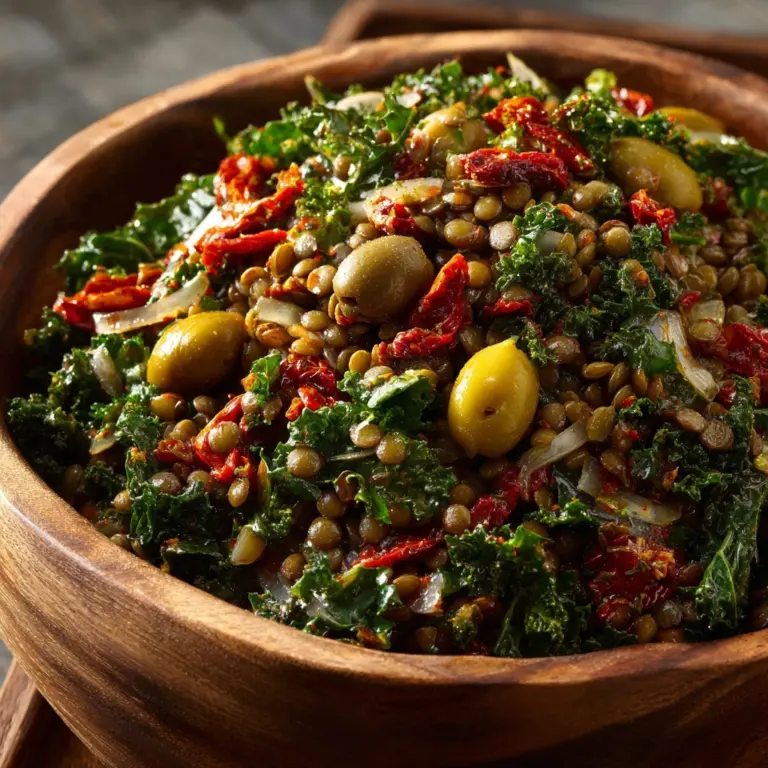 Lemon Pesto Lentil Salad Recipe