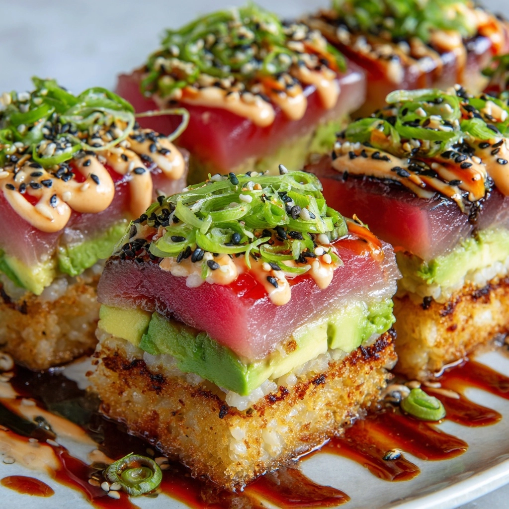 Crispy Rice Sushi Cupcakes with Salmon & Avocado Recipe - Recipe Image