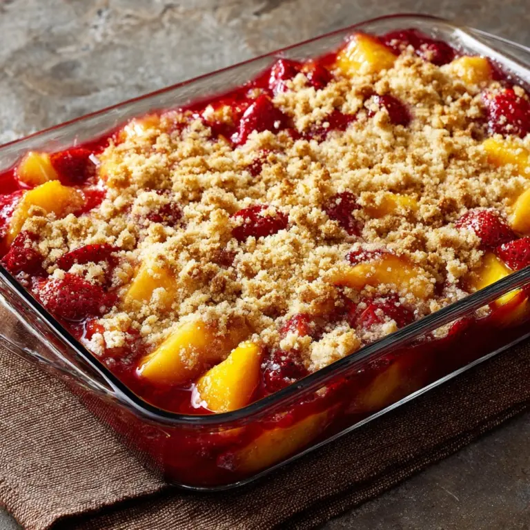 Peach Strawberry Crisp: A Delicious Summer Dessert Recipe