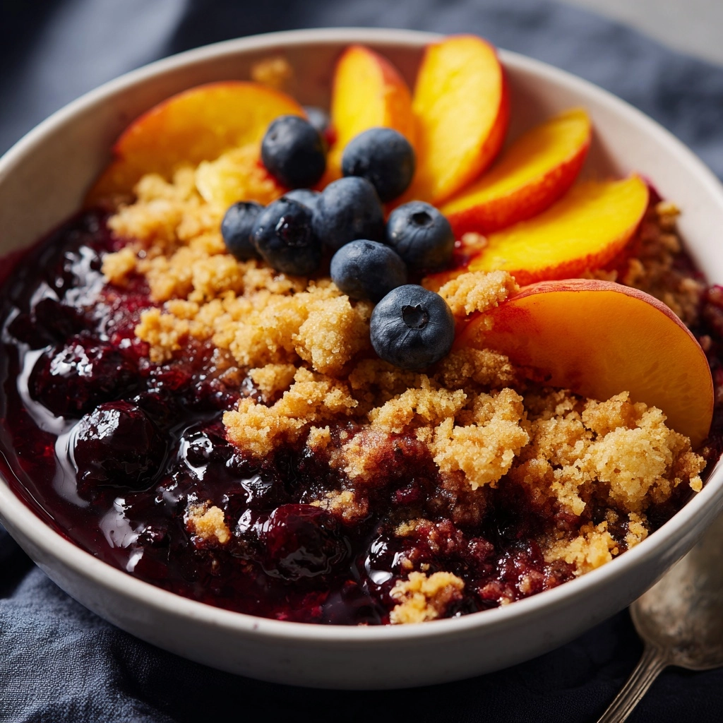 Crockpot Blueberry Peach Cobbler: A Delicious and Easy Dessert Recipe - Recipe Image