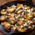 Roasted Potatoes with Baked Feta and Garlic Recipe