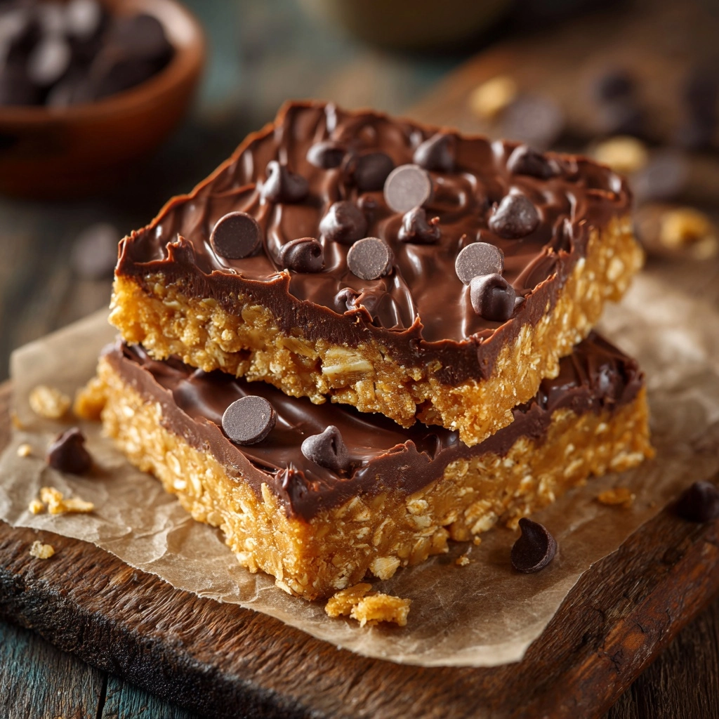 No-Bake Chocolate Oatmeal Cookie Bars Recipe