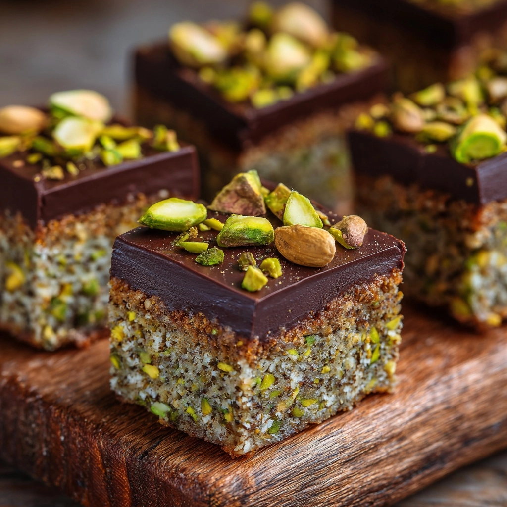 Chocolate and Pistachio Bars Recipe - Recipe Image