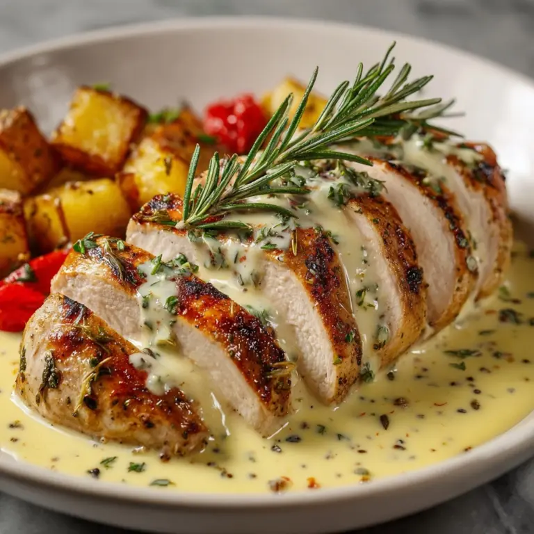 Chicken with Creamy Mustard Asiago Sauce Recipe