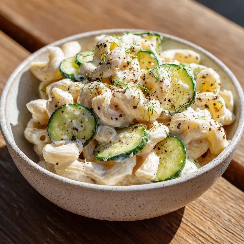 Classic Dill Pickle Macaroni Salad Recipe