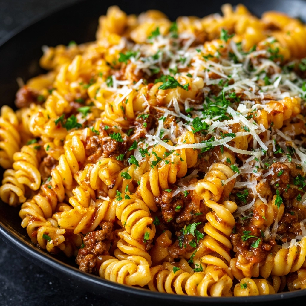 One-Pot Beef and Cheddar Ranch Pasta Recipe - Recipe Image