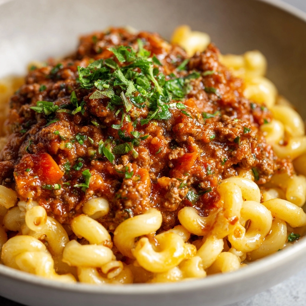 Savory Beefaroni Delight Recipe - Recipe Image