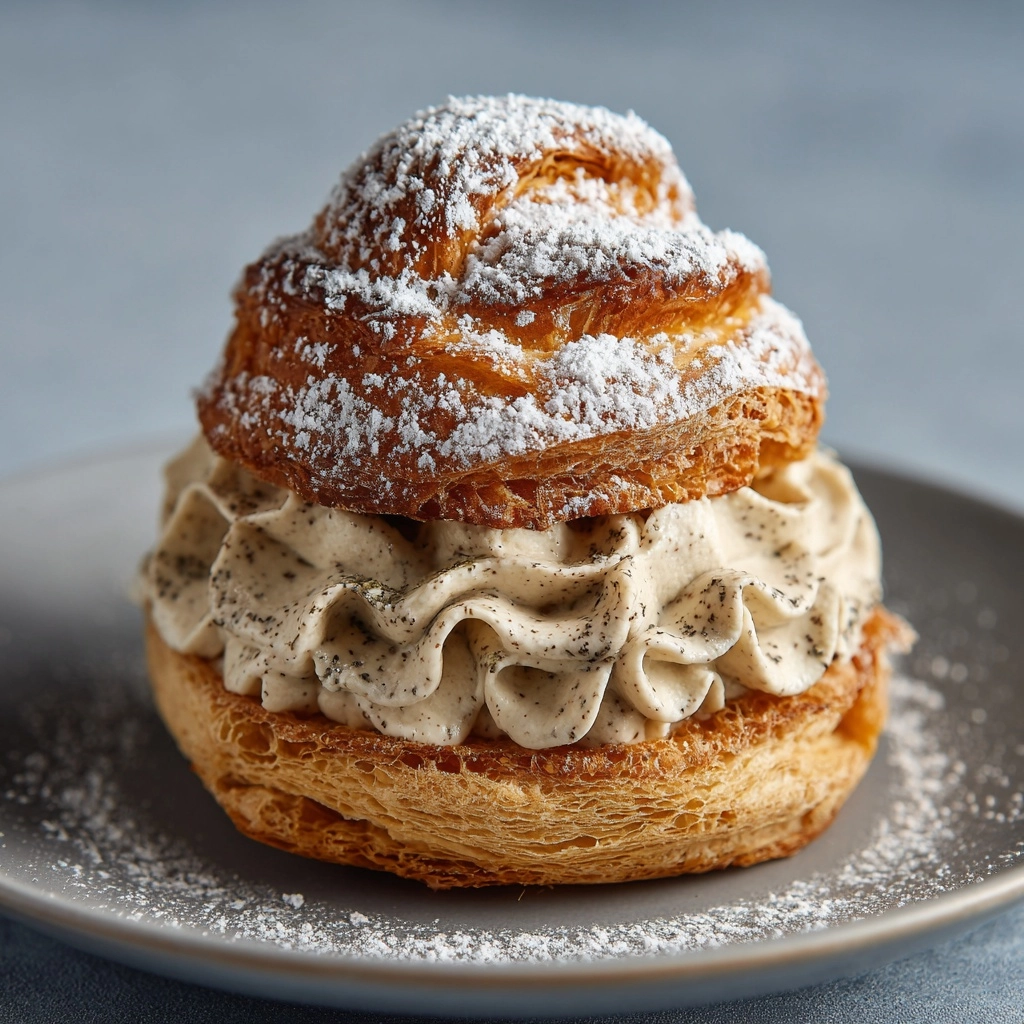 Choux Pastry with Milk Tea Cream Recipe - Recipe Image