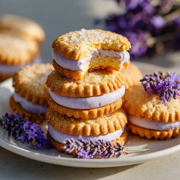 Lemon Lavender Sandwich Cookies Recipe