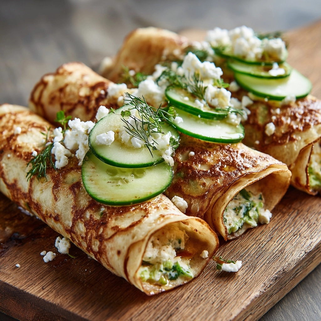 Crispy Cucumber Feta Wraps Recipe - Recipe Image