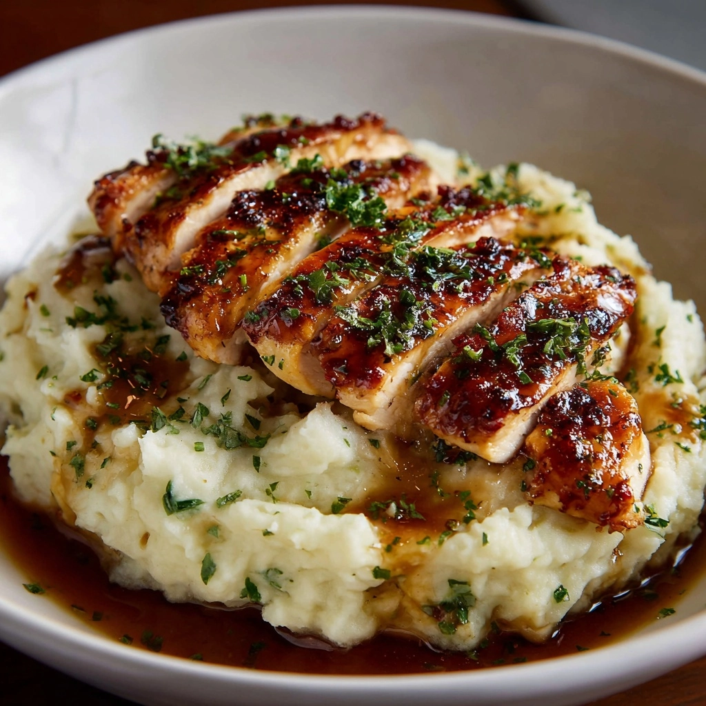 Garlic Parmesan Chicken & Steak Bake with Cheesy Loaded Mashed Potatoes Recipe - Recipe Image