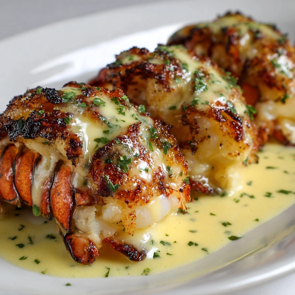 Creamy Garlic Butter Lobster Tails Recipe - Recipe Image