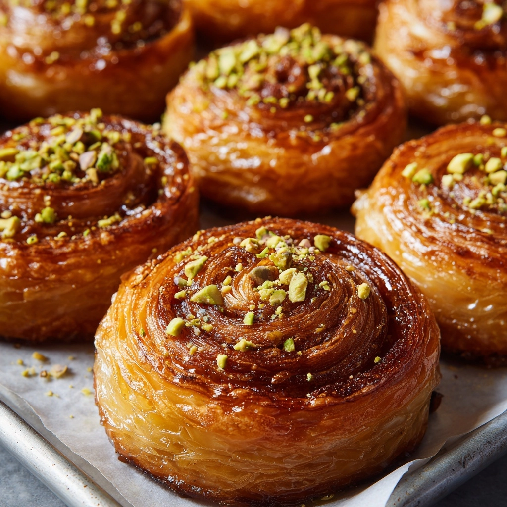 Pistachio Honey Baklava Rolls Recipe - Recipe Image
