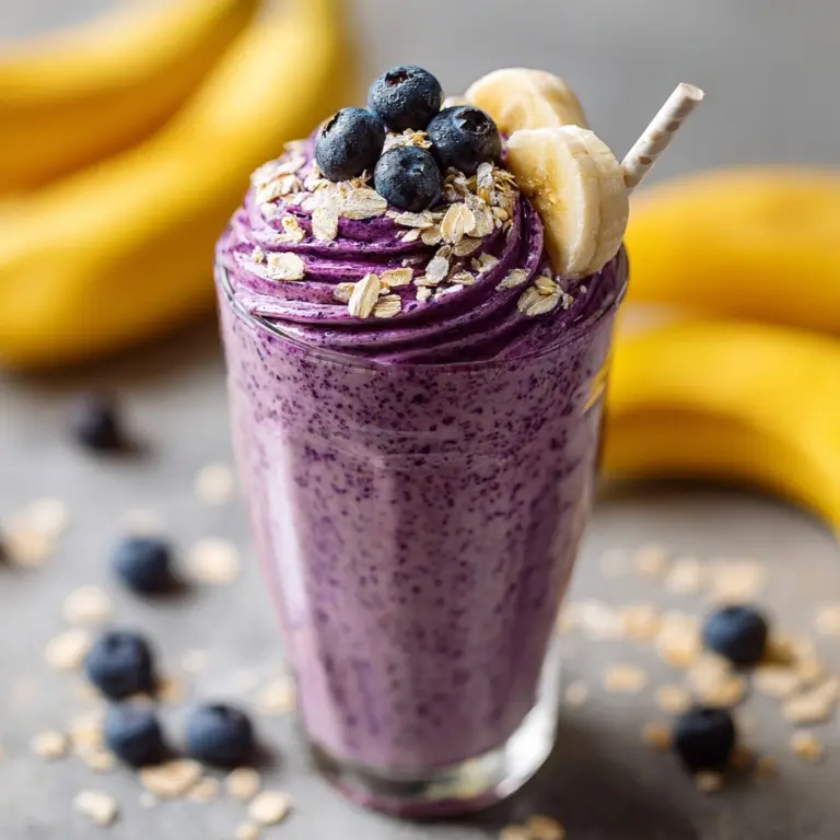 Banana Blueberry Smoothie – A Sweet, Creamy, and Nutritious Breakfast or Snack Recipe