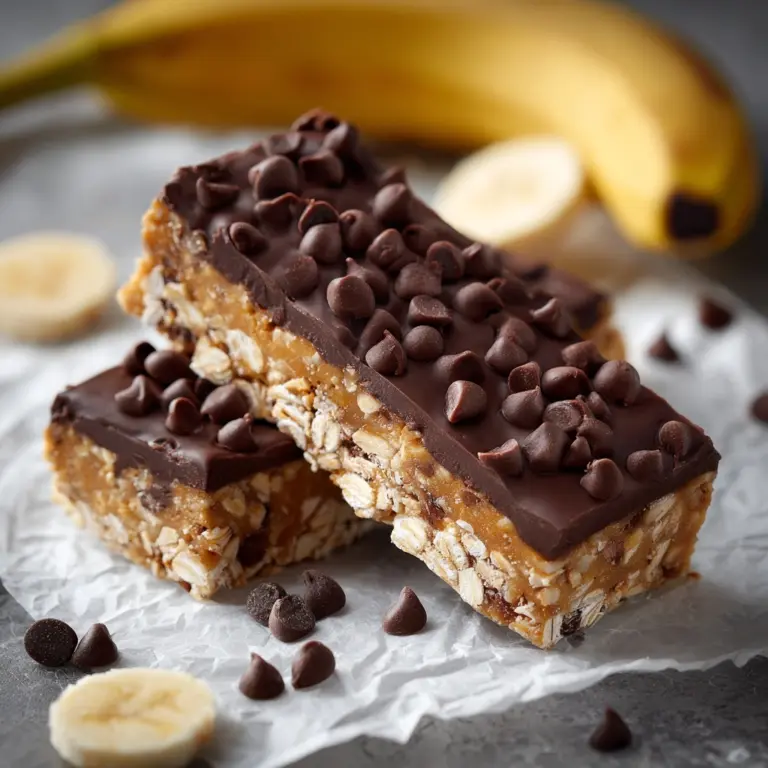 Dark Chocolate Greek Yogurt Banana Snack Bars Recipe