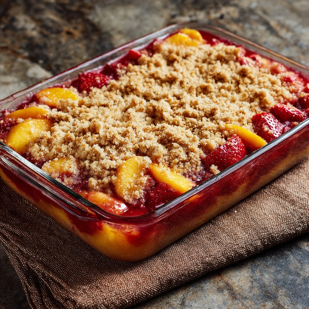 Peach Strawberry Crisp: A Delicious Summer Dessert Recipe - Recipe Image