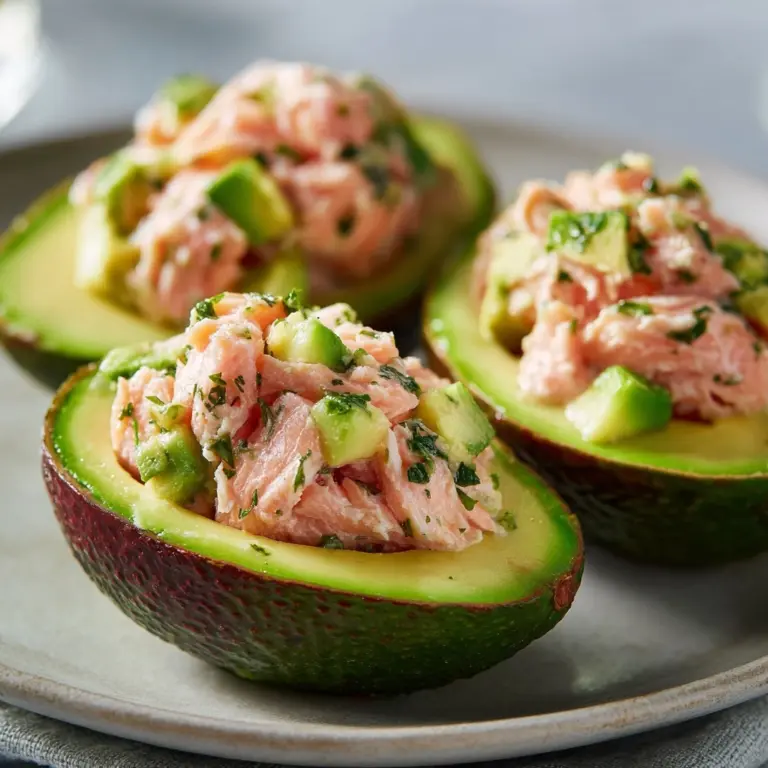 Salmon-Stuffed Avocados Recipe