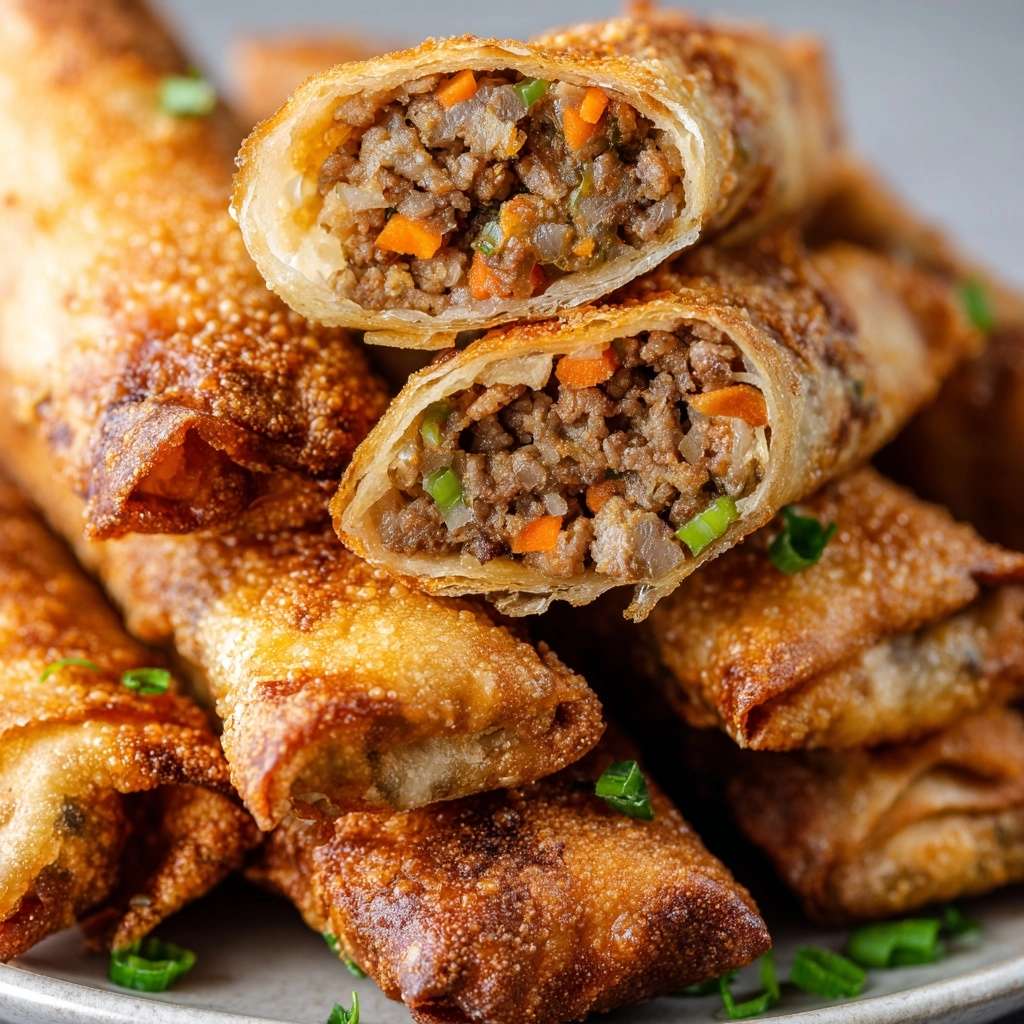 Spicy Beef Dumpling Rolls Recipe - Recipe Image