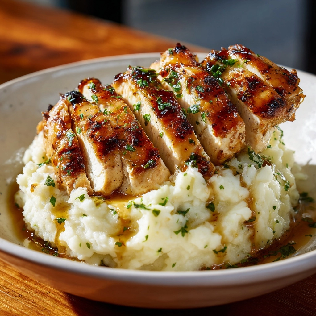 Garlic Parmesan Chicken & Steak Bake with Cheesy Loaded Mashed Potatoes Recipe - Recipe Image