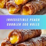 Crispy Peach Cobbler Egg Rolls Recipe