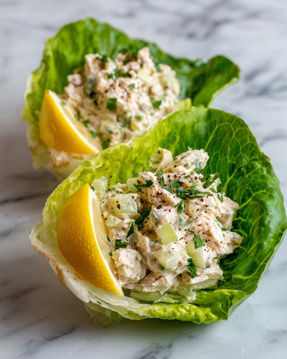 Tuna Salad Lettuce Wraps with Lemon, Dill & Black Pepper Mayo Recipe - Recipe Image