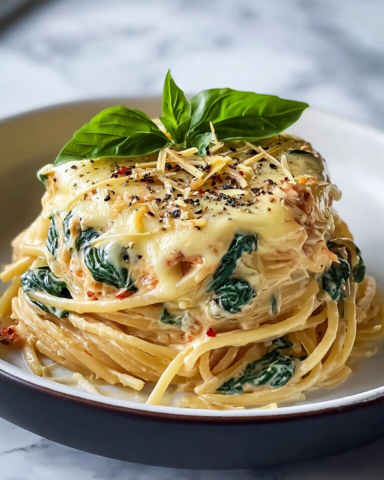 Spaghetti & Spinach with Sun-Dried Tomato Cream Sauce Recipe