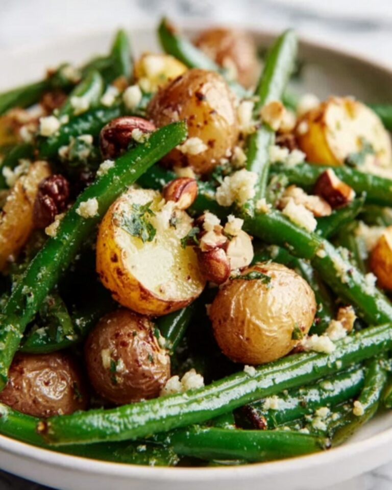 Warm Green Bean Salad with Crispy Roasted Potatoes Recipe