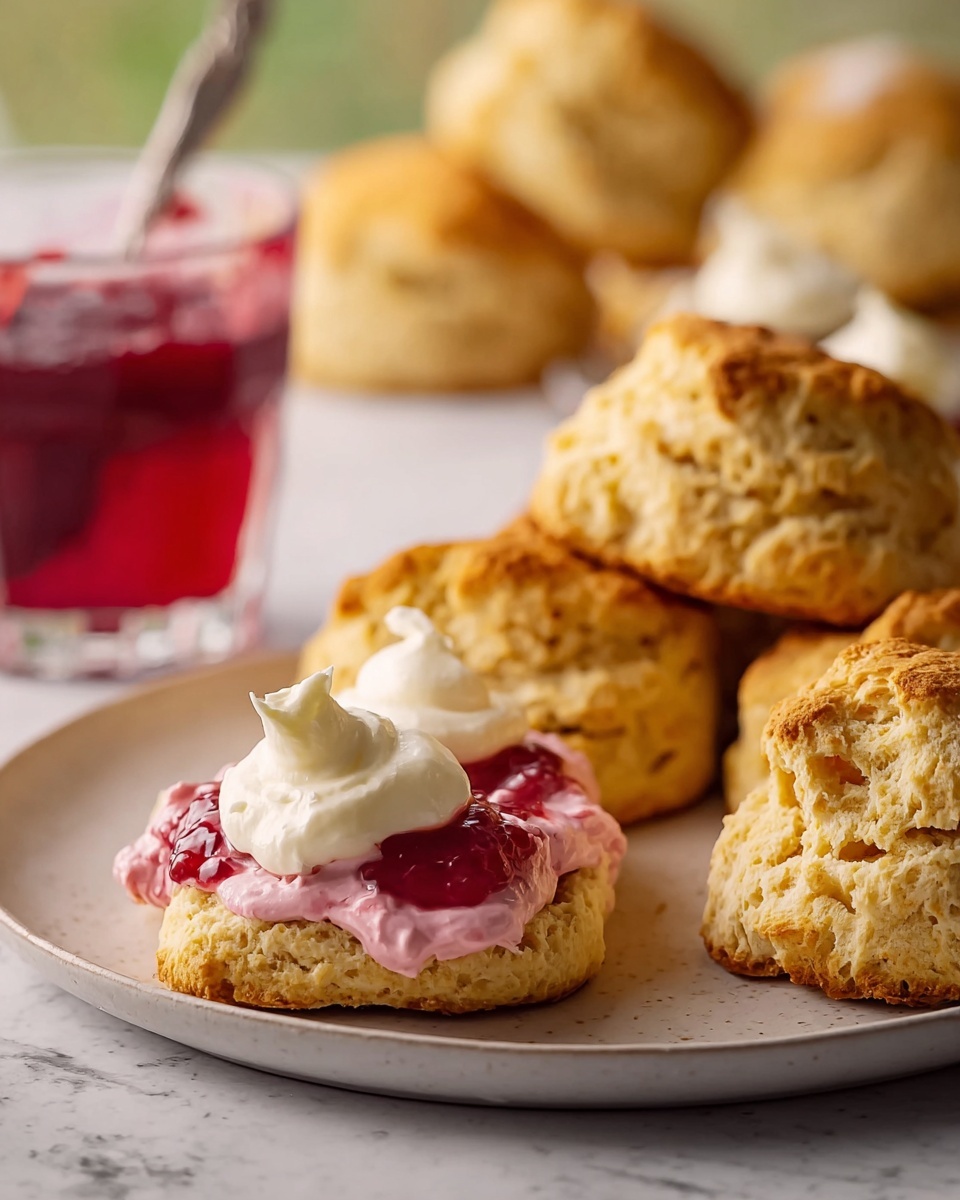 Rhubarb & Custard Scones Recipe - Recipe Image