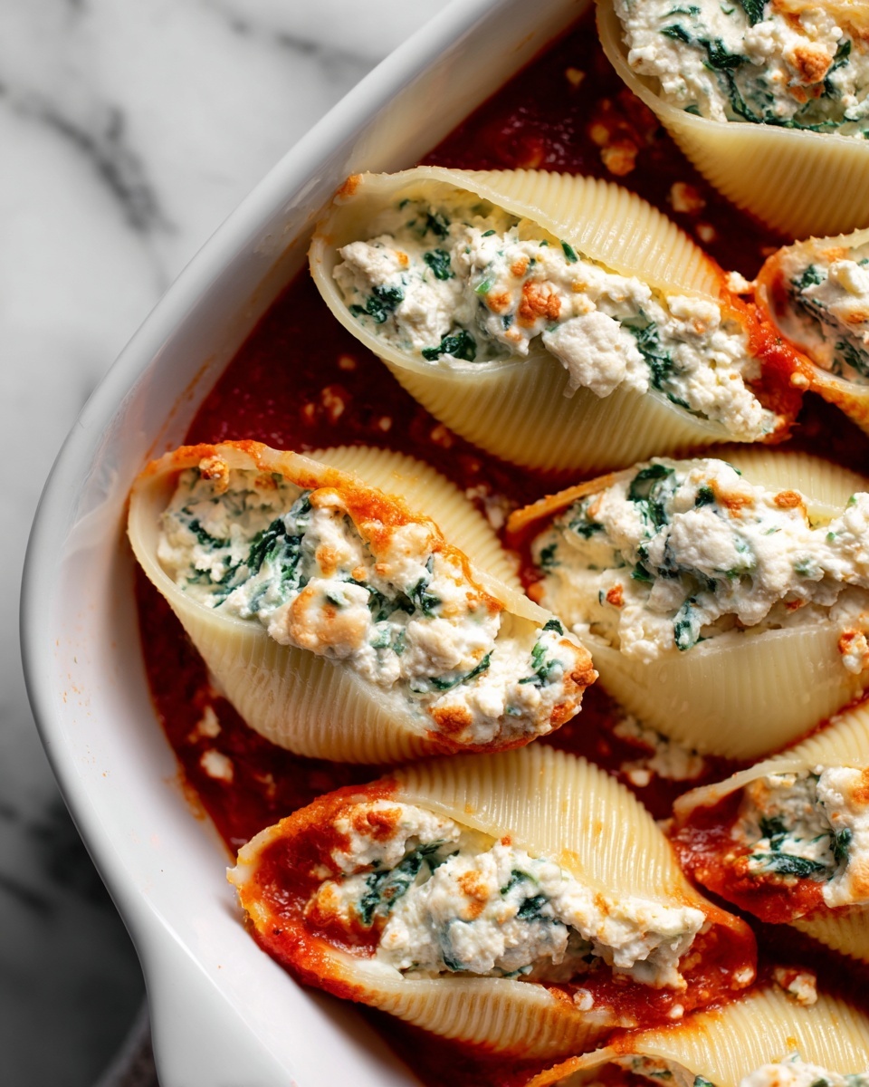 Decadent Spinach-Stuffed Shells Recipe - Recipe Image