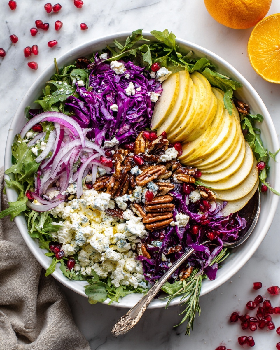 Winter Salad with Tangy Homemade Vinaigrette Recipe - Recipe Image