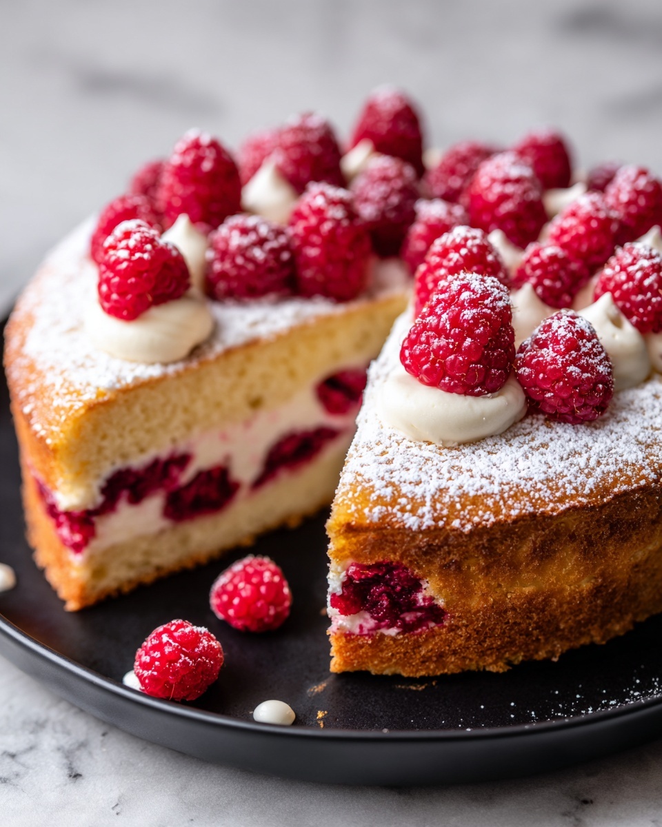 White Chocolate Chip Raspberry Cake Recipe - Recipe Image
