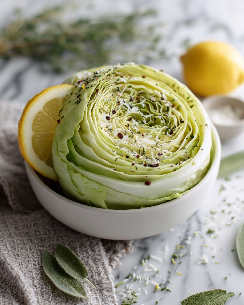 Slow Cooker Garlic Parmesan Cabbage with Lemon Butter Recipe - Recipe Image