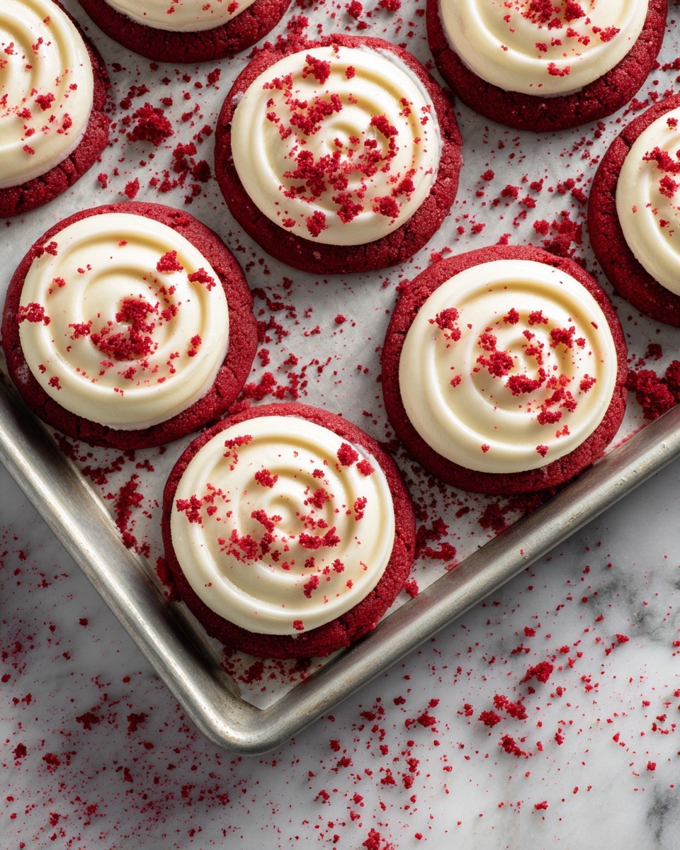 Red Velvet Cupcake Cookies with Cream Cheese Filling Recipe - Recipe Image