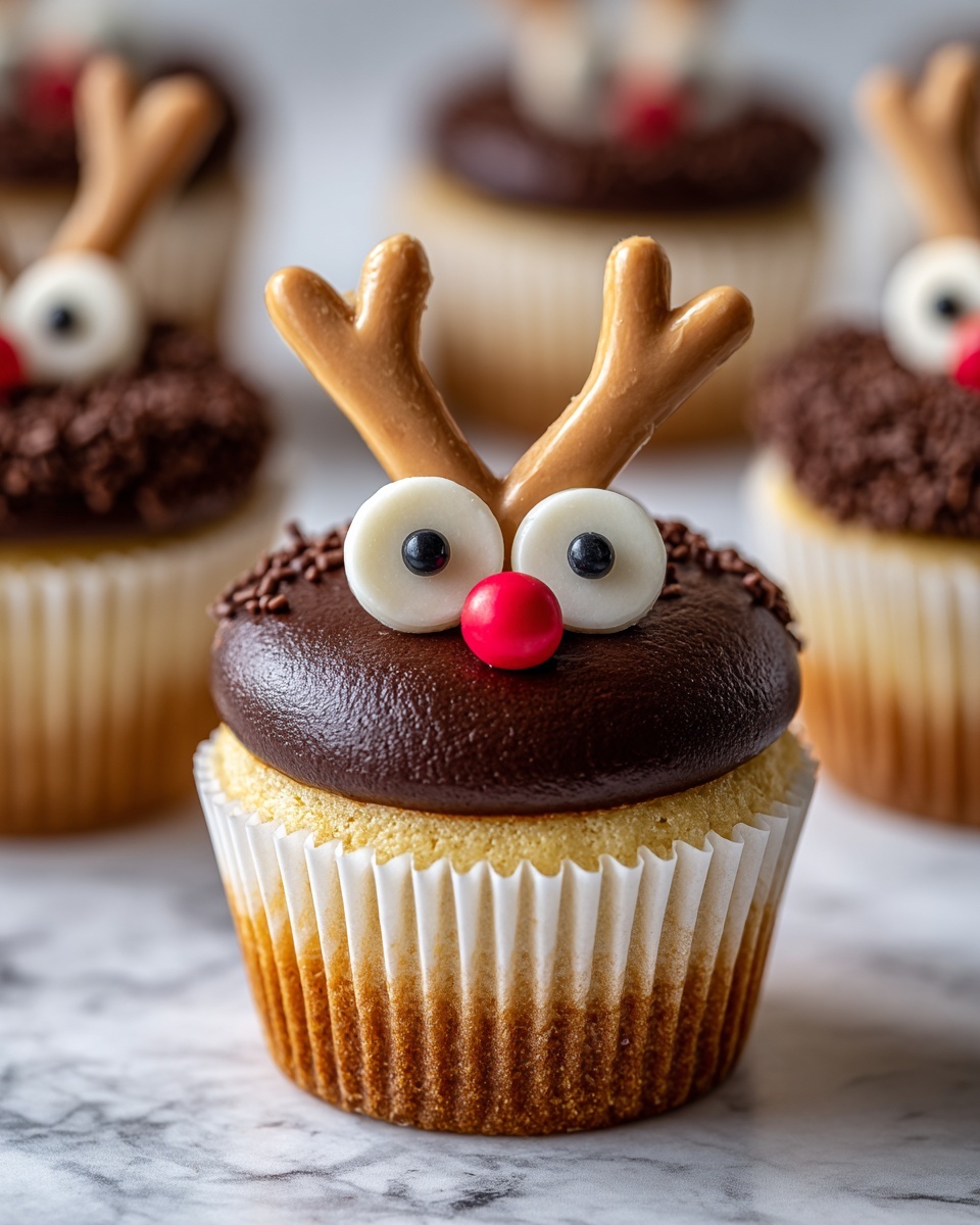Reindeer Face Carrot Cupcakes Recipe - Recipe Image